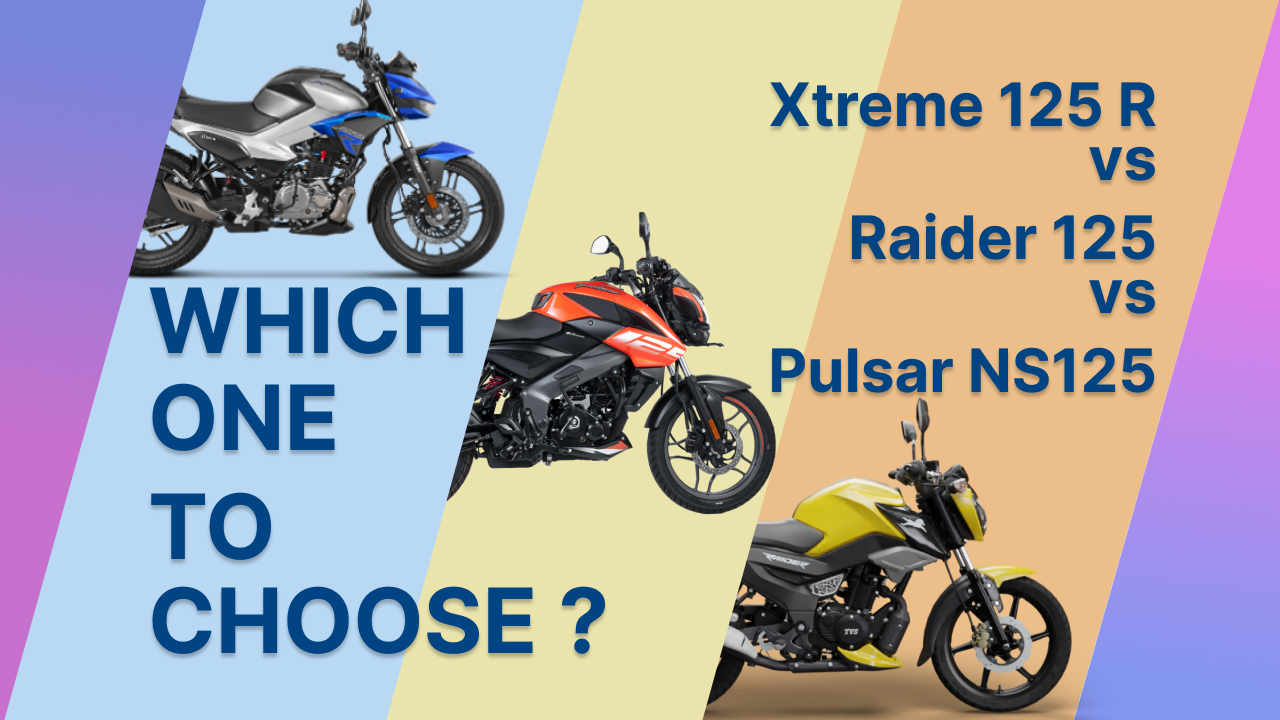 Hero Xtreme 125R vs TVS Raider 125 vs Bajaj Pulsar NS125